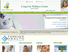 Tablet Screenshot of longevitywellness.net
